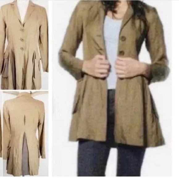 CAbi Tan Treasure Hunter trench coat with Pockets size XL - Picture 3 of 9